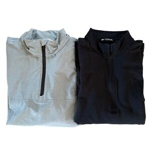 Travis Mathew Golf Lot of 2 Windbreaker Sweater 1/2 Zip Size Large